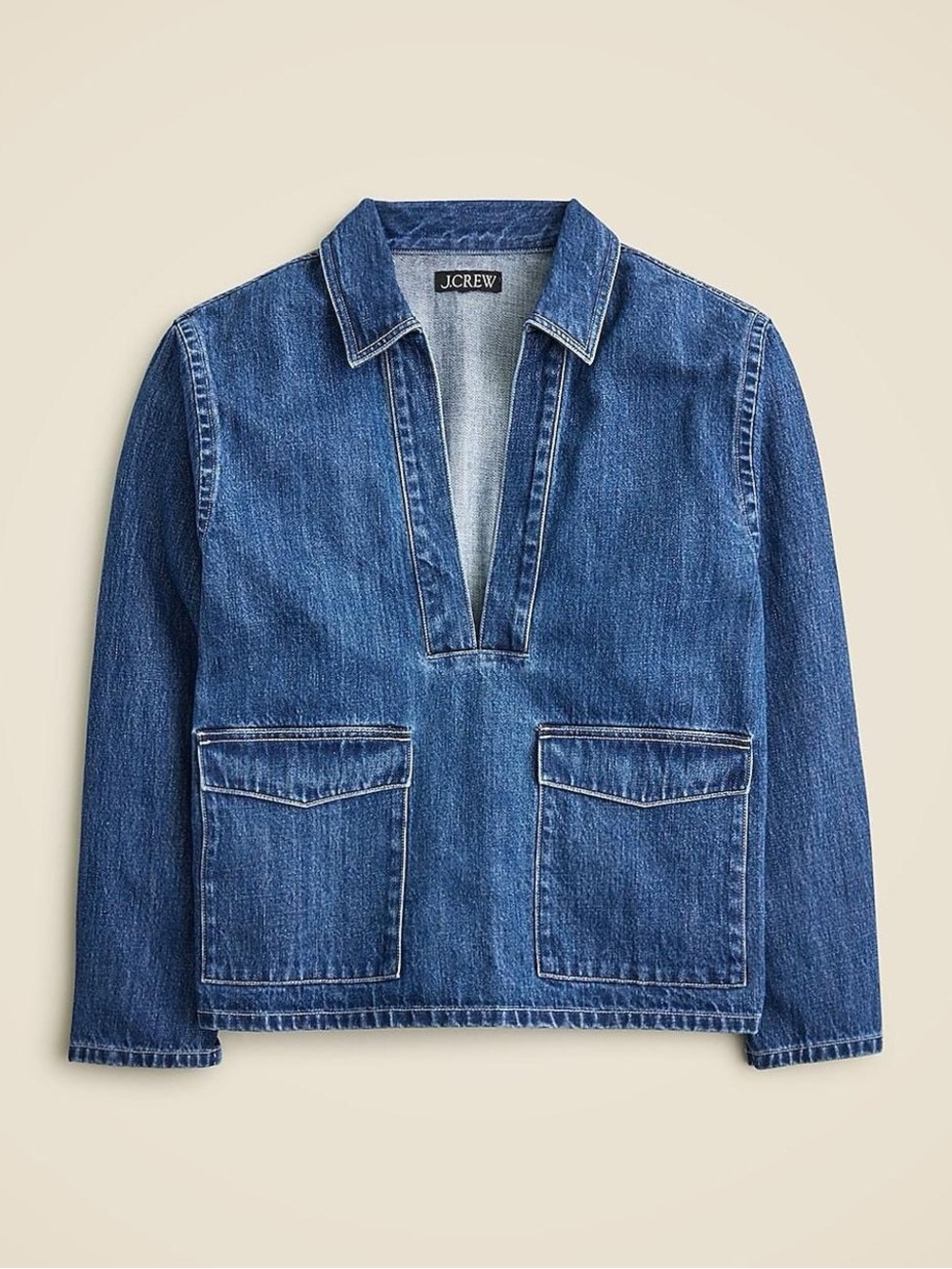 J. Crew Denim Popover Shirt XS